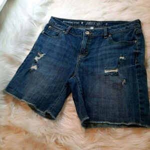 JENIFER LOPEZ JEAN‎ SHORTS RIPPED DISTRESSED SZ6